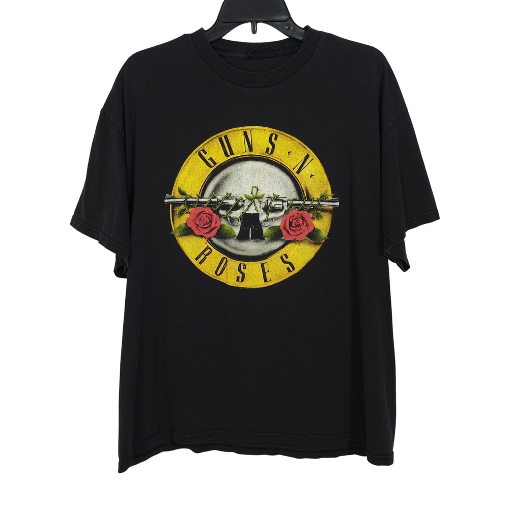 Vintage 2004 Guns N Roses Bullet Graphic Band Tee XL‎ Black Distressed Shirt